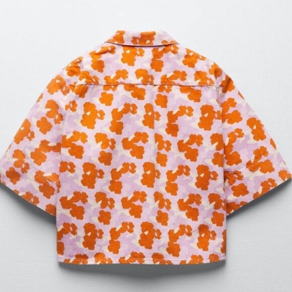 Zara Crop Jacket Connie Floral Oversized Shacket Size XS • BLOGGER FAVORITE • - Picture 9 of 16